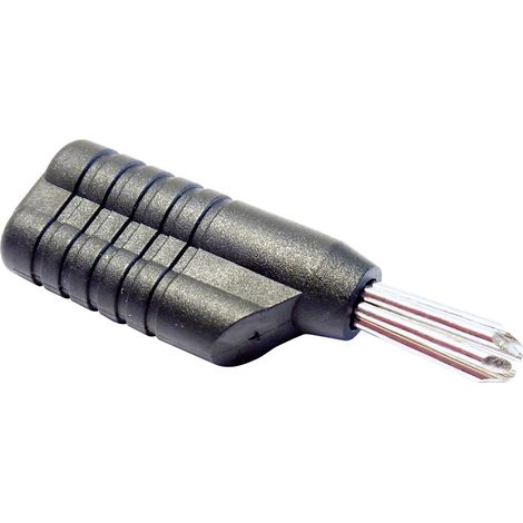 Schnepp N 4041 L Büschelstecker Stecker, gerade Stift-Ø: 4 mm Schwarz 1 St.