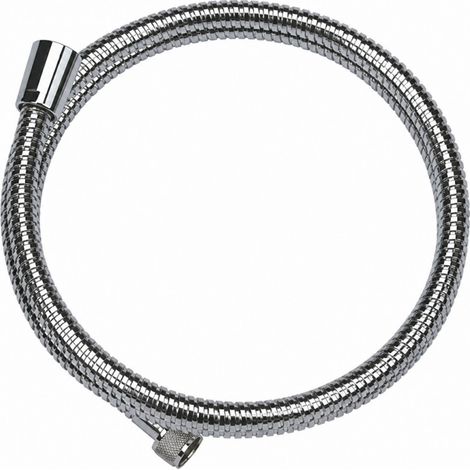Messing-Doppelklammer-Brauseschlauch 2m, 1 konische Mutter 15x21, 1 Rändelmutter 15x21.