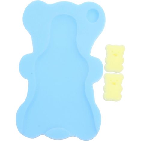 Tapis de Bain Bébé Coussin Doux de Dessin Animé en Éponge PU pour -nés Antidérapant Couleur Aléatoire Bain des Tout-Petits en Toute Sécurité (1/5)