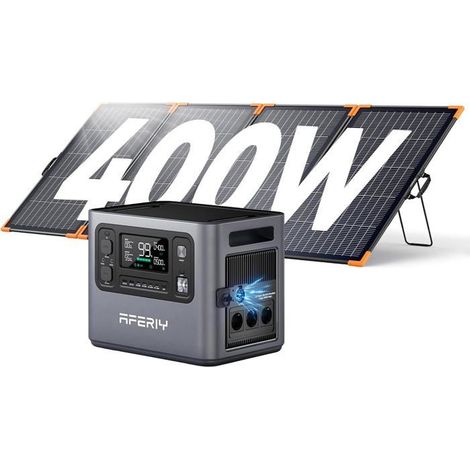 AFERIY Tragbarer Generator 2800W 1024Wh mit 400W faltbaren Solarpanels, mobile Batterie für Camping und Wohnmobile (1/5)