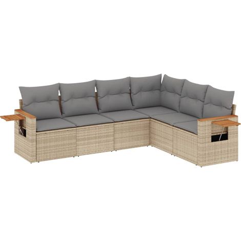 Maison Exclusive - Patio Sofa Set 5 plaza Beige and Grey (1/5)