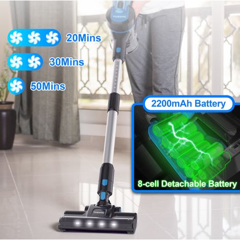 Aspirateur balai sans fil TASVAC S8 Blue avec écran LED et brosse rouleau souple (1/5)