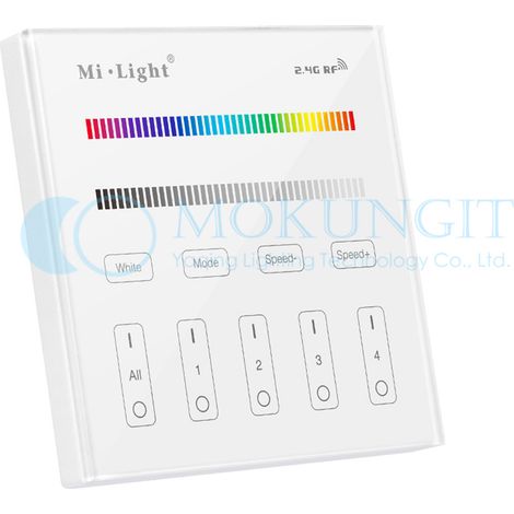 Remote control for Milight T3 4-group RGB/RGBW smart panel (high voltage version)