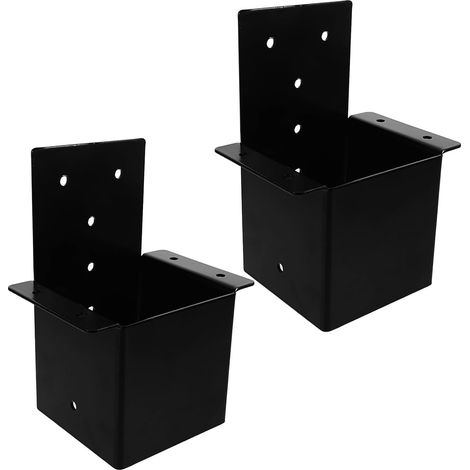 Supports de Poteaux de Pergola 2 Pièces en Métal, Fixation Murale pour Gazebo et Pergola Adossée, Accessoires pour Jardin Extérieur (1/5)
