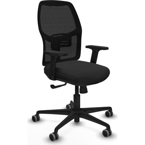 Chaise de bureau piqueras y crespo Alfera noir similicuir (1/2)