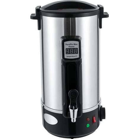 Fundidor de cera eléctrico de acero inoxidable, cera electrofusible, para hacer velas caseras, aromaterapia, fácil de limpiar, para derretir todo tipo de cera (10,8 l)