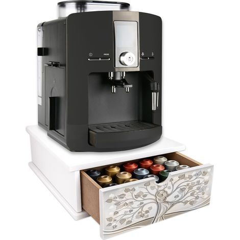 Lupia -  Cassetto Porta Cialde Caffè e Porta Capsule 27x33x11 cm ALBERO ABBRACCIO MIX, Contenitore Organizer per Caffè, Tè, Tisane Zucchero