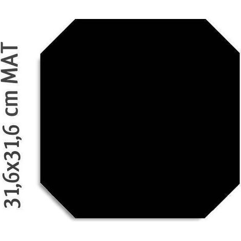 Alle Carrelage - Carrelage sol / mur octogonal uni noir mate 31,6x31,6 cm OCTOGONE NEGRO - Vendu par boîte de 0.95 m² (1/2)