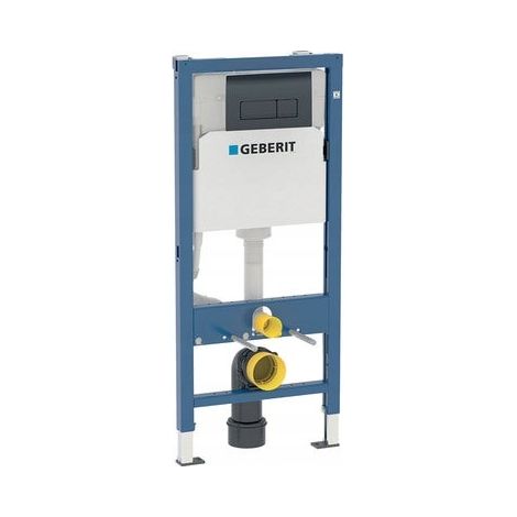 Geberit Delta 51 Unterputz-WC-Rahmen, mattschwarzer Knopf (1/3)