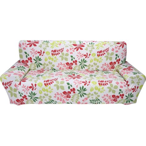 Housse de canapé 3 places Extensible Antidérapante Tissu brossé Élastique Protection Meuble Imprimé 190-230cm (1/2)