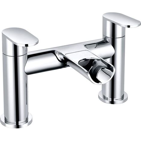Aquariss Modern Bathroom Tub Monobloc Bath Filler Mixer Chrome Brass Double Lever (1/3)