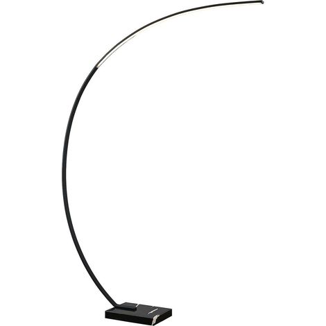 [GEBRAUCHT] B-Ware Lindby Stehlampe Bogenlampe LED Kendra schwarz Wohnzimmerlampe dimmbar Aluminium (1/2)