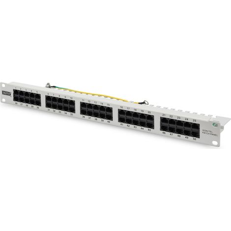 Patch Panel CAT3 50P ISDN Telefonie ISDN SCHWARZ (1/5)