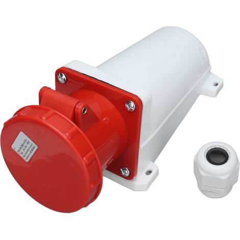 Prise de courant industrielle, 3 phases, 4 broches, montage en Surface, connecteur étanche IP67, 380V, 415V, 63A, 3P + E (1/5)