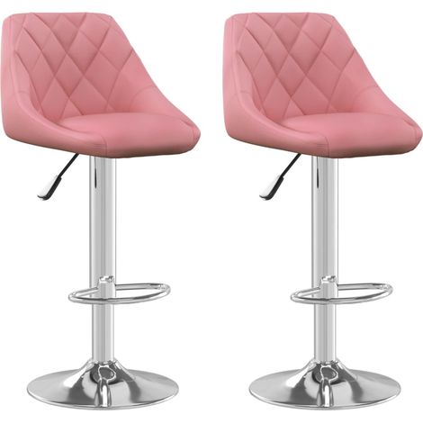 Maison Exclusive - Barhocker 2 Stk. Rosa Samt