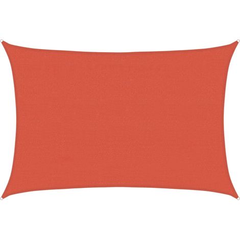 Voile d'ombrage Toile d'ombrage 160 g/m² Terre cuite 4x6 m PEHD 98470 (1/5)