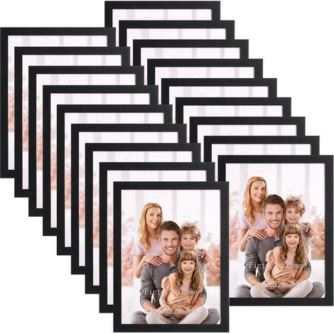 Bilderrahmen 15x20cm Fotorahmen Collage 18er Set Wand Schwarz 15x20cm (1/5)