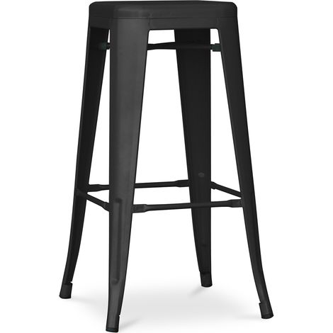 Barhocker - Industriedesign - 76cm - Neuauflage- Stylix Schwarz