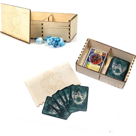 Holzbox mit Fächern für 2 Magic-Kartendecks (1/5)