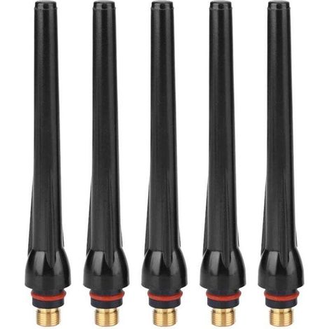 Machines à souder TIG, 0,9 x 0,5 cm, 5 pièces, capuchon arrière long, torche de soudage, couteau de soudage TIG, capuchon arrière pour fournitures de soudage SR17/SR18/SR26 (5 pièces)