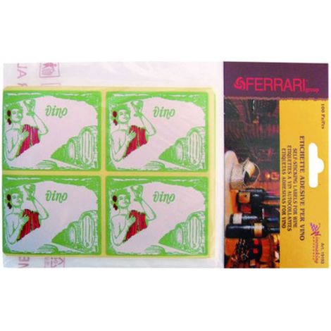 ETICHETTE ADESIVE P/VINO CF 100 PZ - 10 Confezioni