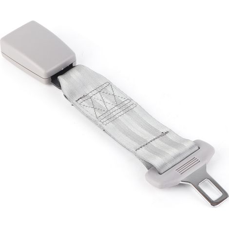 Rallonge de ceinture de sécurité universelle pour auto avec boucle, grise, prolongateur de sangle de siège (1/5)