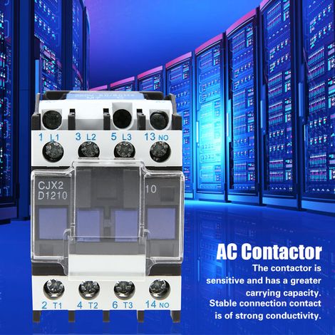 Contacteur électrique industriel haute sensibilité CJX2-1210, 220 V, 12 A