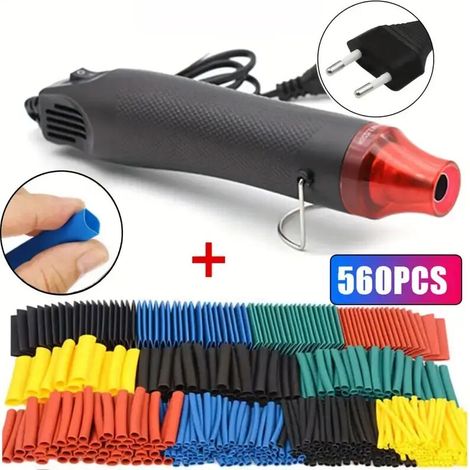 1 Ensemble De Pistolet à Air Chaud Mini De 300 W Avec Kit De 560 Tubes Thermorétractables (1/4)