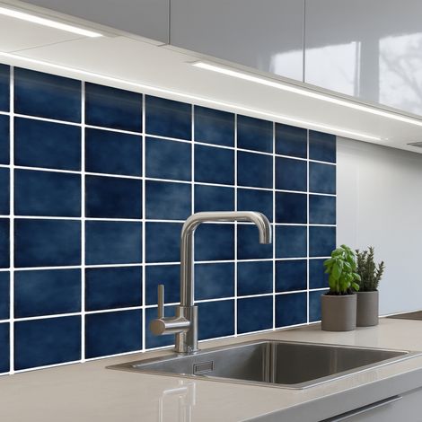 REVETEMENT MURAL DE CUISINE, CRÉDENCE DE CUISINE Carrelage - Moderne - Bleu 80x60 (1/5)