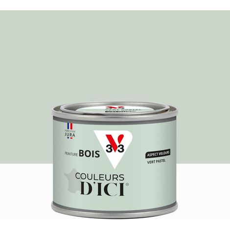V33 Peinture extérieure bois V33 Couleurs d'ici, vert pastel velours 0.125l (1/3)