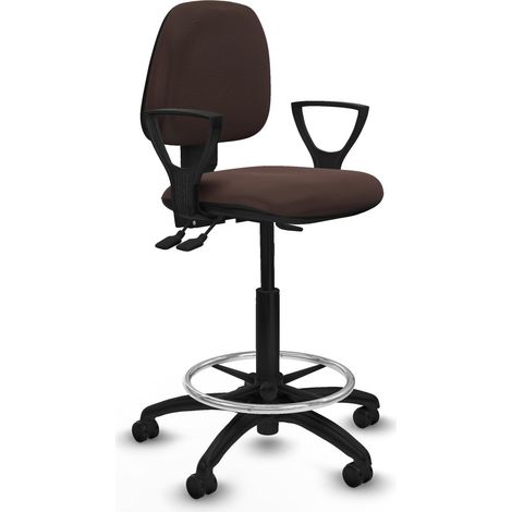 Sgabello da lavoro piqueras y crespo moderato bracci fissi schienale regolabile (1/2)