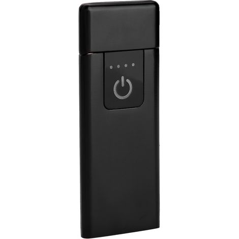 Allume-cigarette électronique rechargeable USB ultra fin et anti-vent (Noir) (1/5)