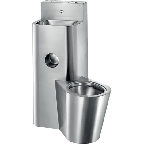 Delabie Kombi Mitigeur Compact TWW/TW, WT pour WC sol, corps en acier inoxydable 1.4301 sat (1/2)
