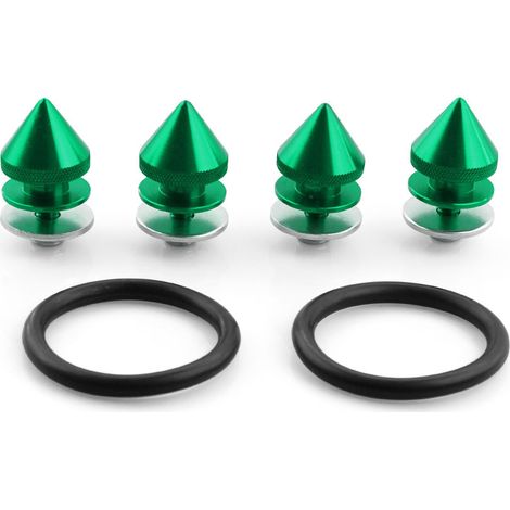 Boucle de kit carrosserie conique, boucle à dégagement rapide pour kit carrosserie, rondelle de renfort pour vis de modification de kit carrosserie - verte (1/4)
