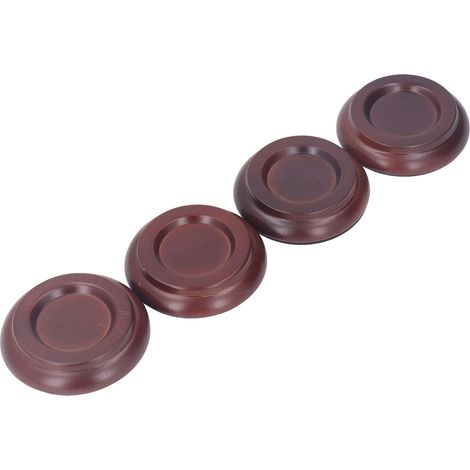 Lot de 4 protections de sol pour piano, anti-vibrations, petites tailles, antidérapantes, pour roulettes de piano, marron (1/5)