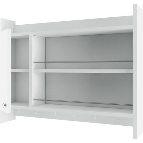 Küchenregal aus Holz "Knerr" - 85 x 13 x 65 cm - Weiß