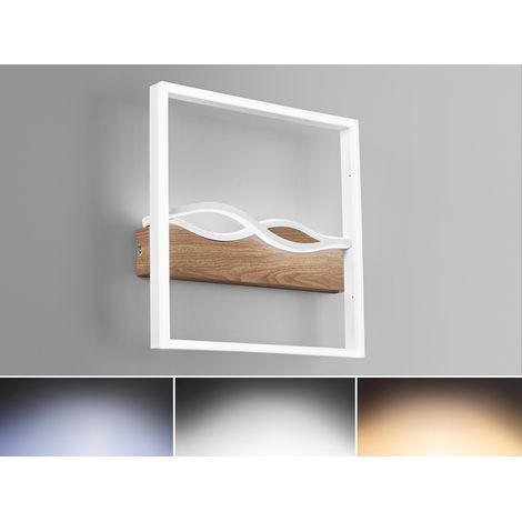 LED Deckenleuchte und Wandleuchte HAWAII in Weiß, 3 Lichtfarben, 40x40cm