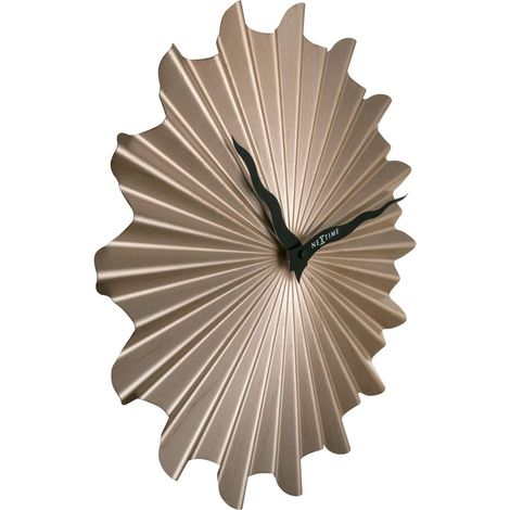 Horloge Murale Silencieuse en Métal Doré ou Marron avec Mouvement Sans Tic-Tac 40 cm - PANGIVO (1/5)