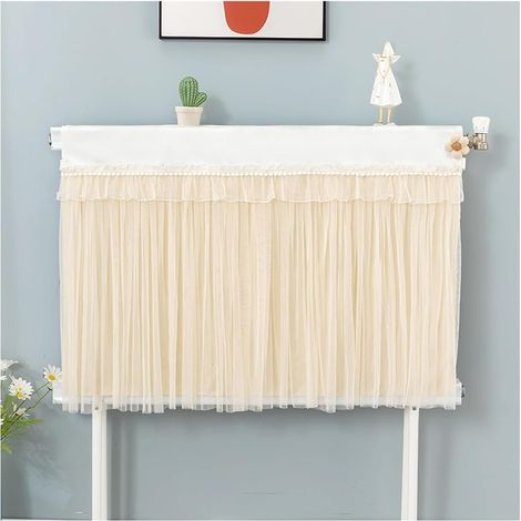 160cm Couverture radiateur dentelle transparente, protection dissimulée chauffage mural pour décoration maison (1/5)