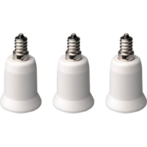 3 pièces convertisseurs de base d'ampoule E12 à E27 adaptateurs de douille de lampe convertisseurs de douille d'ampoule pour LED halogène économie d'énergie ampoule intelligente (1/5)