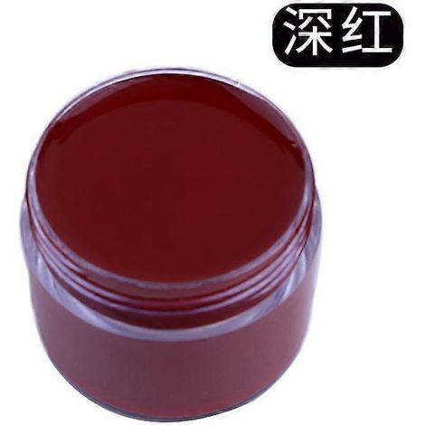 Crème de teinture et de réparation pour cuir, raviveur de couleur pour sacs, chaussures, canapés, vestes, masquant les rayures et restaurant le cuir véritable. Couleur : Rouge foncé