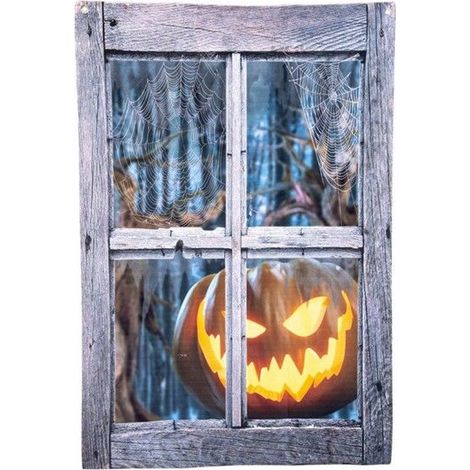 DÉCORATION FENÊTRE CITROUILLE HALLOWEEN 120X80CM