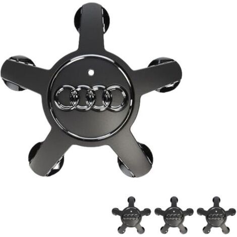 Lot de 4 cache-moyeux de roue pour Audi A3 A4L A5 A6L A7 A8L Q3 Q5 Q7, accessoires de voiture, 135 mm, noir