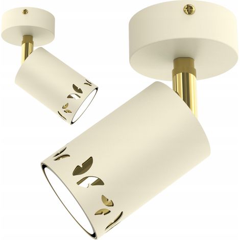 Kinderdeckenleuchte, LED-Spotleuchte, beige Schmetterlinge, ecru, goldene GU10-Fassung (1/5)