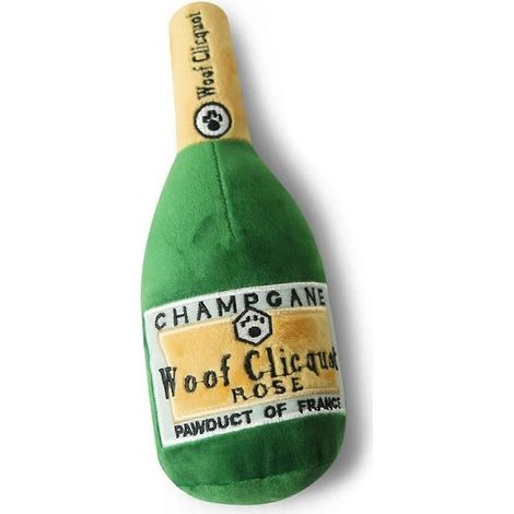 Jouet En Peluche Pour Chien - Bouteille De Vin Squeaky - Pour Jeu Interactif Et Nettoyage Dentaire - 1 Pièce (1/5)