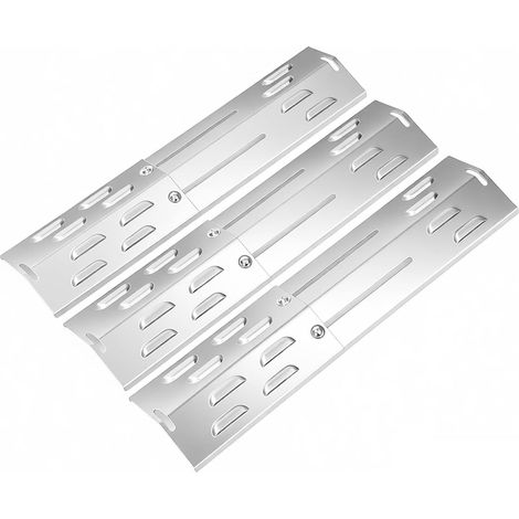 Lot de 3 couvercles de brûleur en acier inoxydable pour Landmann, Burnhard, Taino, Tepro, Jamestown, Répartiteur de flamme pour Charbroil, Tenneker, Napoléon Freestyle 365, Jamie Oliver