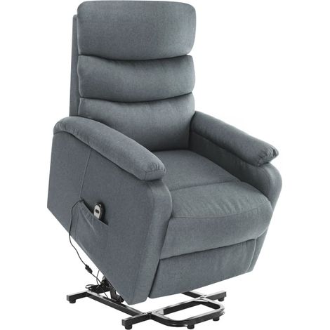 Fauteuil Relax inclinable Fauteuil de massage - Fauteuil de Relaxation Gris clair Tissu BV405906 - BonneVie (1/5)