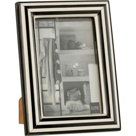 Cadre Photo Déco "Lignes" 10x15cm Noir & Blanc (1/3)