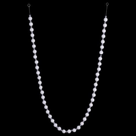 Guirlande de Noël Perles "Polaire" 144cm Blanc