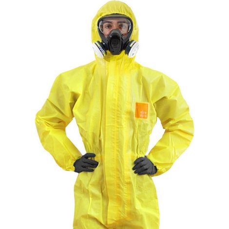 Combinaison de protection chimique liquide 3000, imperméable, contre les acides et les bases, taille XL (1/5)
